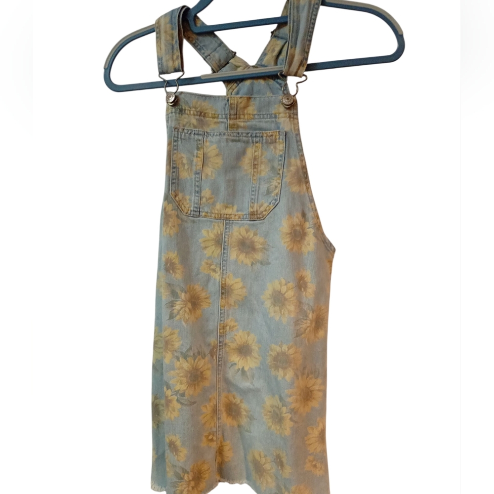 American Eagle Outfitters Blue Floral Denim Dress